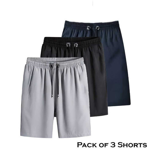 Combo of 3 Mens Cotton Polyester Shorts